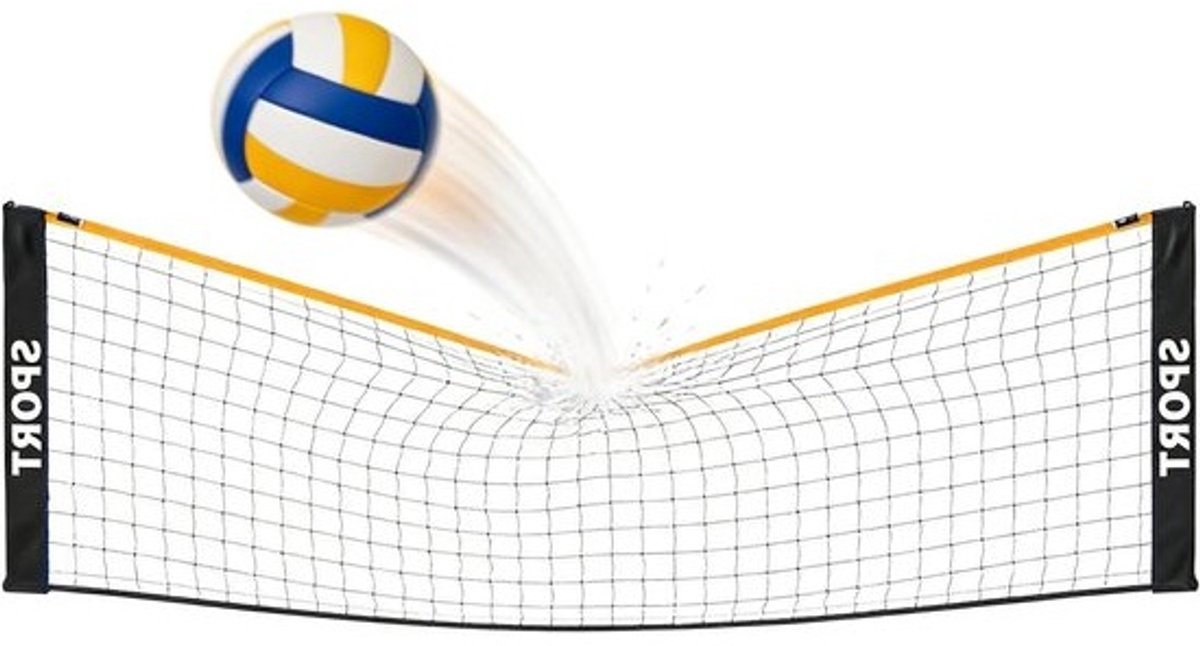 Draagbaar Badmintonnet - Multisport Net - Buiten Sporten - In Hoogte Verstelbaar - 31 meter - Zwart