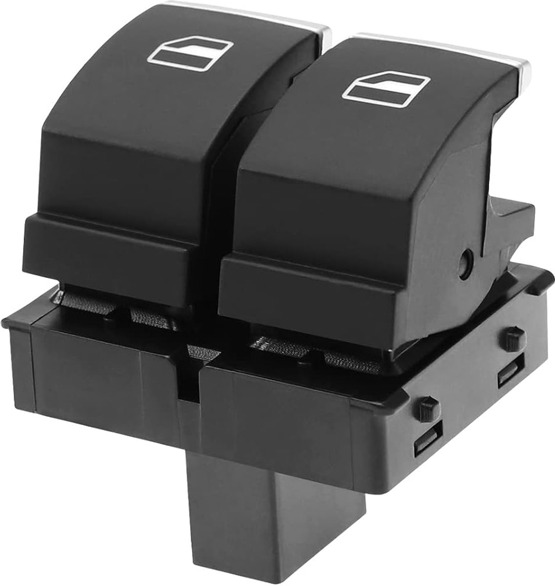 Dailygoods - Auto Power Raamschakelaar - Elektrische Raambediening - Zwart ABS - Compatibel met VW - Perfecte vervangingsschakelaar voor Eos Golf MK5.
