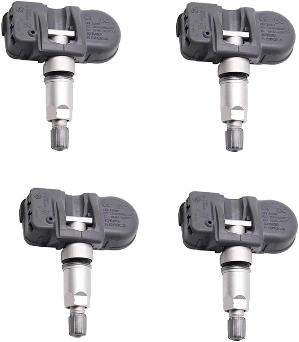 Dailygoods- Bandenspanningssensor 433MHz - Compatibel met Ch*ry*sler/D0d*ge/J*e/ep - 4 stuks - Grijs/Zilver - Slijtvast materiaal - TPMS-sensor
