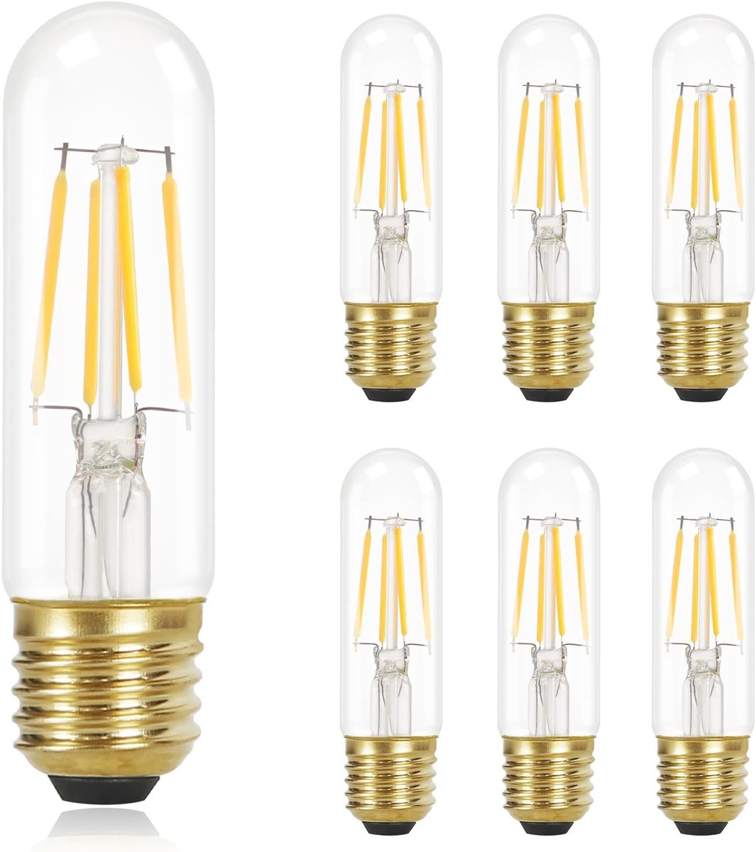 Gloeilamp E27 LED Warmwit - 6 stuks - T30 LED-lamp 4W Edison Vintage