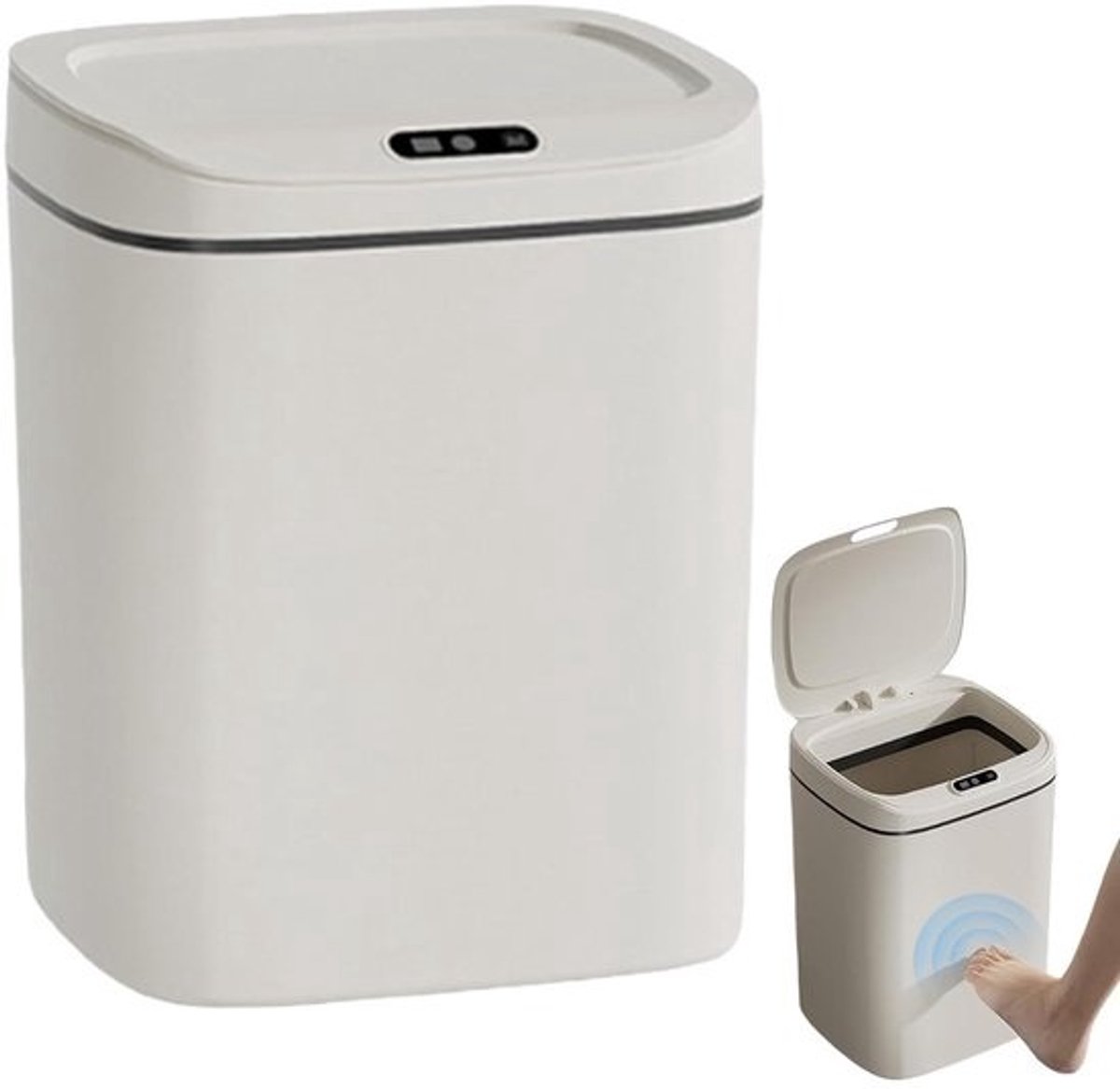 Slimme Prullenbak - Automatische Vuilnisbak - Hygiënisch Afval Weggooien - Contactloze Sensor - 12 Liter - Wit