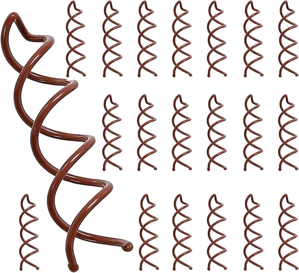 Haarspelden, haarspelden, bobby pins, roterende doe-het-zelf haarspelden, haarspelden, voor vrouwen, meisjes, doe-het-zelf kapselaccessoires (bruin)