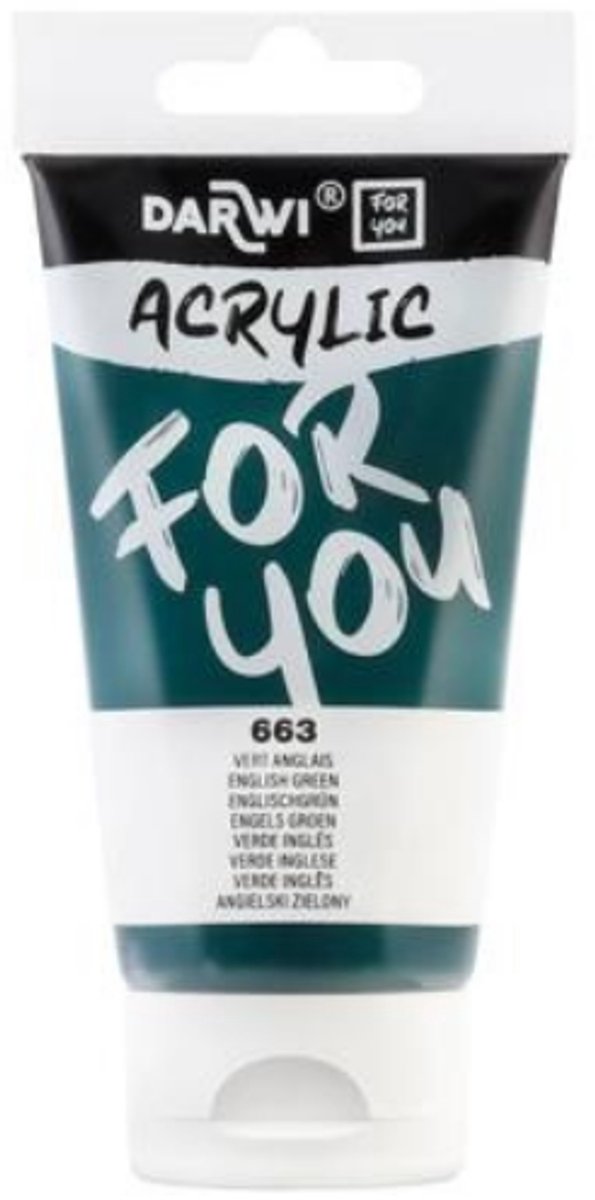 Darwi For You acrylverf 75 ml in tube Engels groen