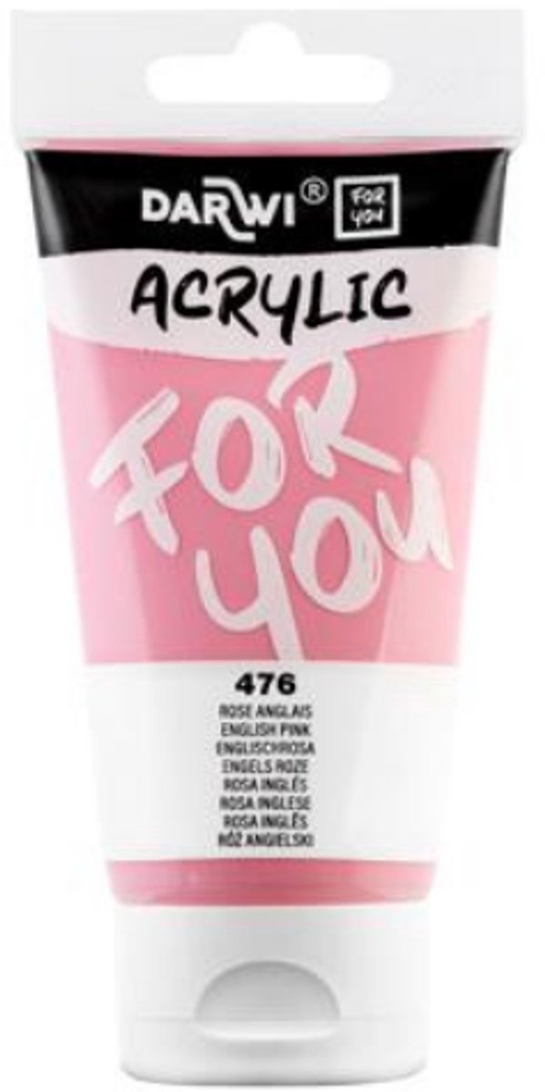 Darwi For You acrylverf 75 ml in tube Engels roze