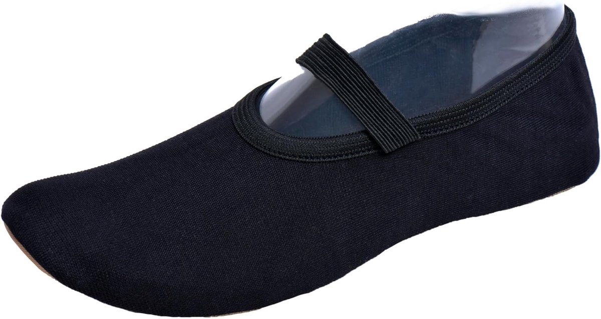 Trampolineschoenen, gymnastiekschoenen zwart, wit, blauw, roze, zwart, 23 EU