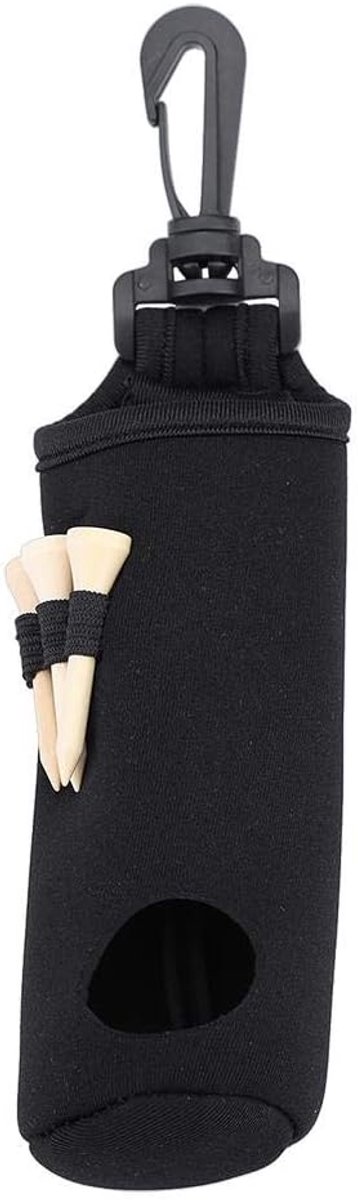 Ball Bag Houder Clip Utility Pouch met Tees, Tees Houder Draagtas Draagtas Taille Riem Tas Sport Accessoires Zwart, Geel, Blauw, Groen, Rood (zwart)