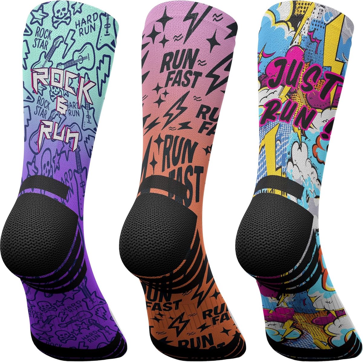 Socks Running Series 3-pack high-performance hardloopsokken, ademend, compressie en versterkt.