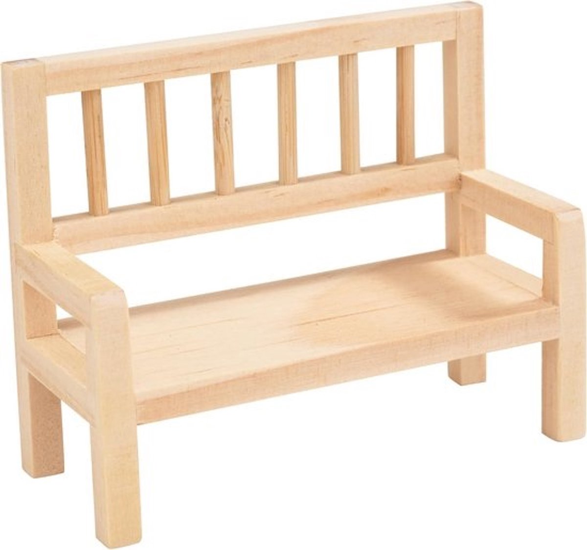 Miniatuur Houten Bankjes voor Tuin en Modelbouw (2 Stuks)