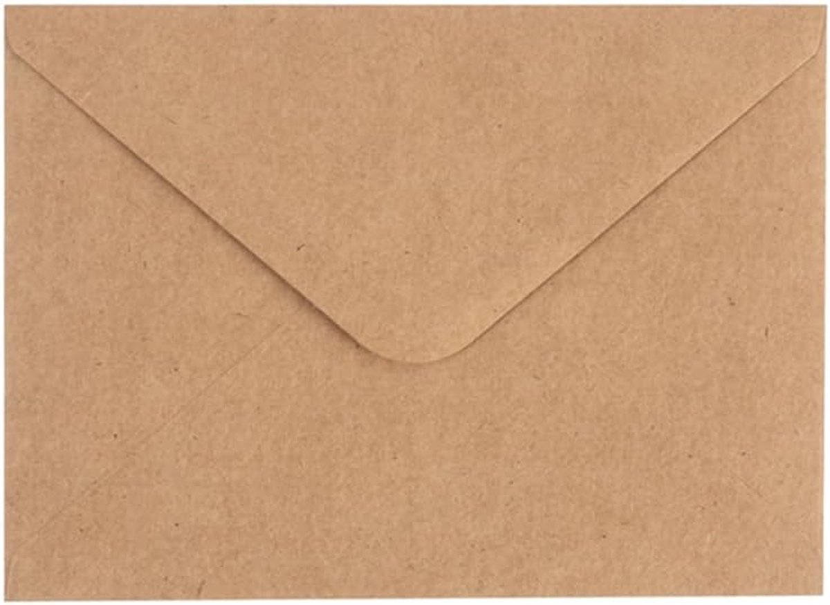 50 stuks kraftpapier-enveloppen, vintage bruine zelfsluitende enveloppen, papieren wenskaarthouders, gerecyclede kraftpapier-mailers, milieuvriendelijke sluitzakjes, mini-hoezen voor bedankje