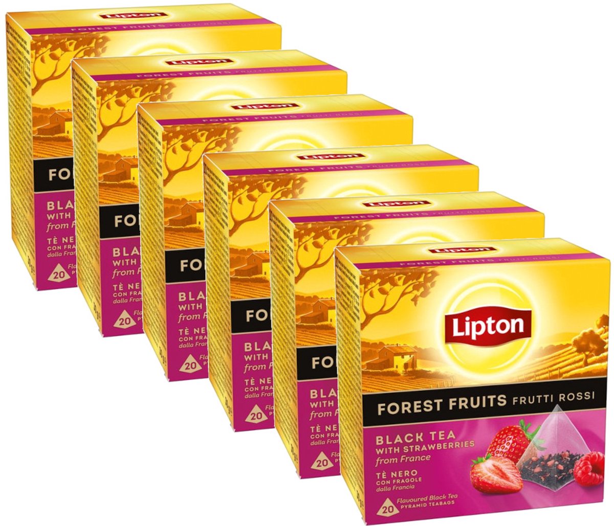 Lipton Forest Fruits Strawberries - Multipack - Tee - 120 (6x20) Zakjes