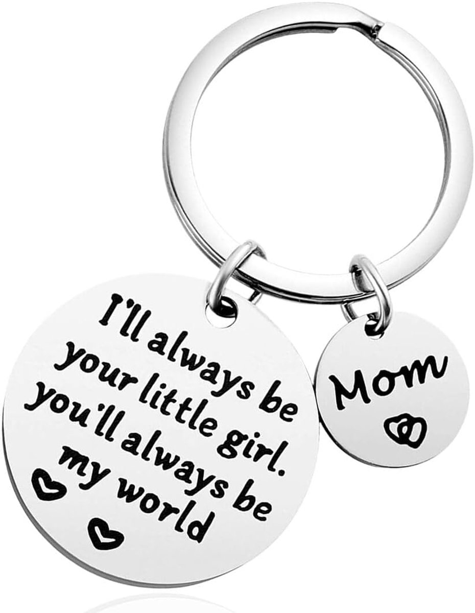 Sleutelhanger voor mama - cadeau-ideeën voor verjaardag en Moederdag - dames sleutelhanger met harthanger - sleutelhanger Mama - originele en gepersonaliseerde cadeaus voor mama