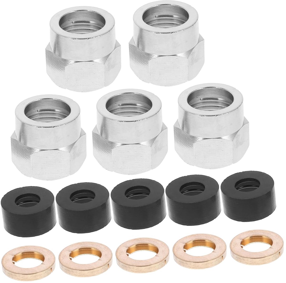 Gasaansluitingsset 3/8 Inch Flaremoer Ringveer Voor Lekvrij