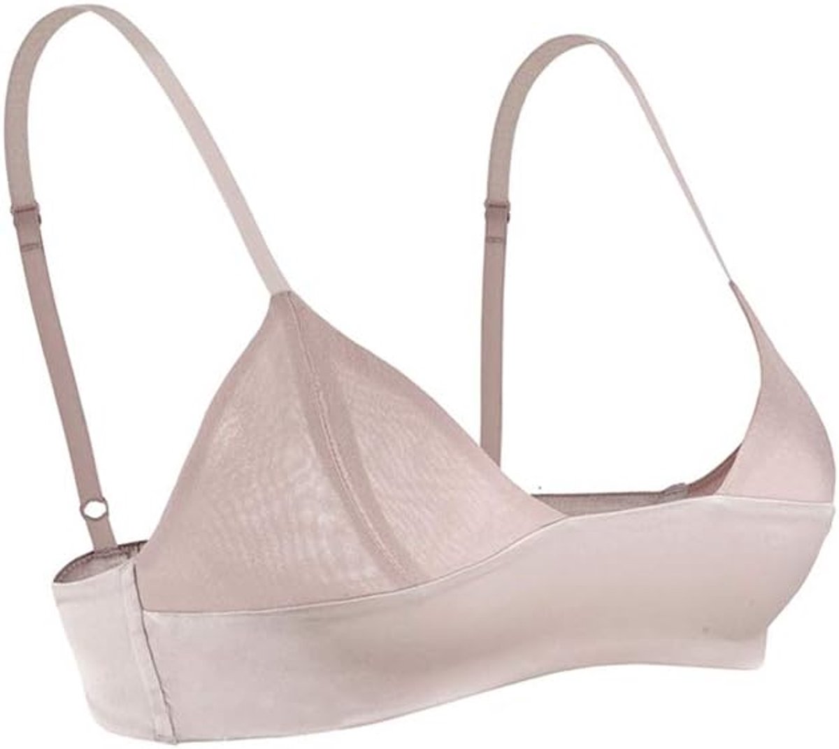 Zijden Licht Bralette Sexy 1/2 Soft Cup Draadloze BH Driehoek Tops Met Glad Satijn