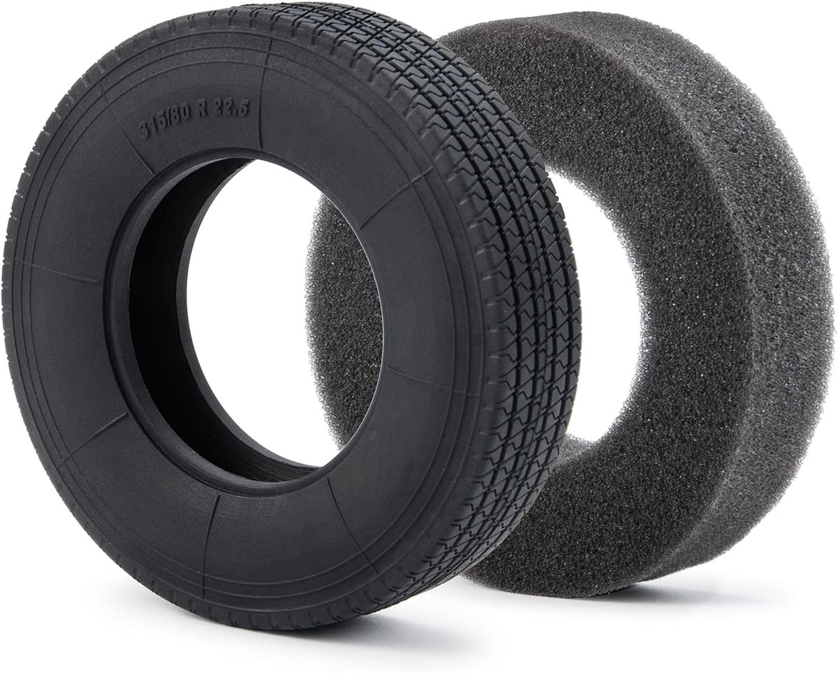 1/14 RC Banden, 4 stks 22mm Wielbanden voor Tamiya Trailer Tractor Auto