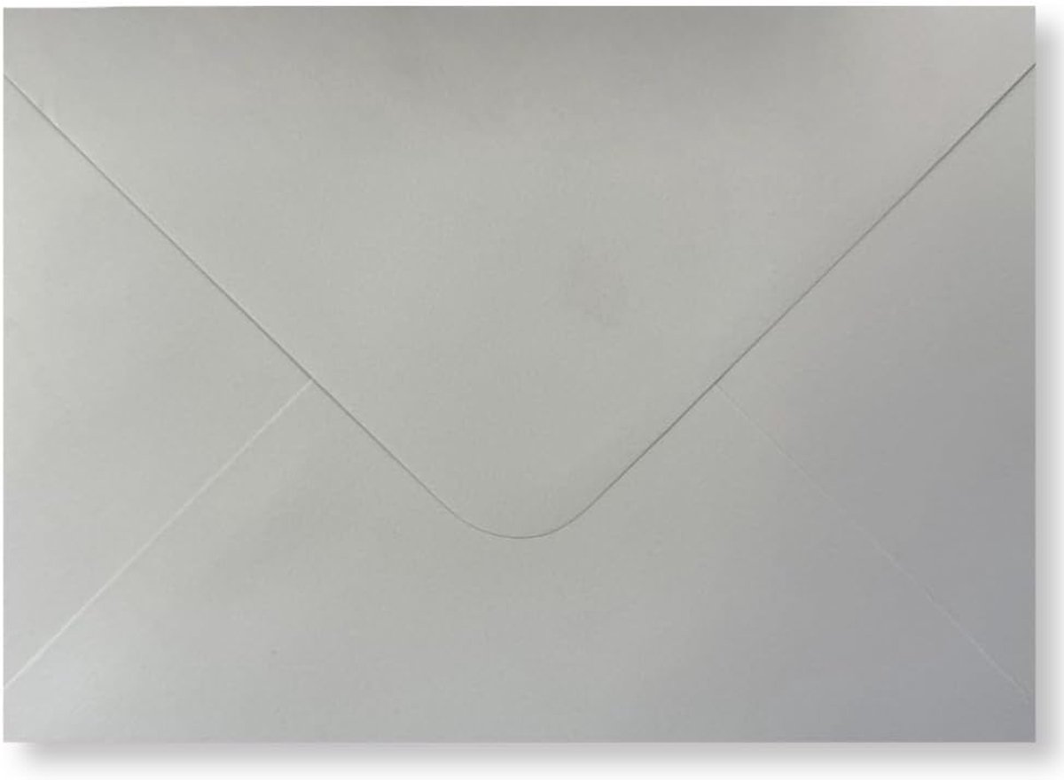 Rechthoekige Enveloppen 11.4x16.2cm, Metallic Zilver/Antraciet