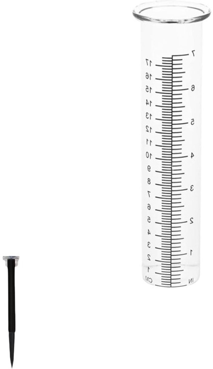 Reserveset voor regenmeter, regenmeter voor thuis, regenmeter voor buiten, van kunststof, ideaal voor het meten van neerslag in de tuin (2, transparant)