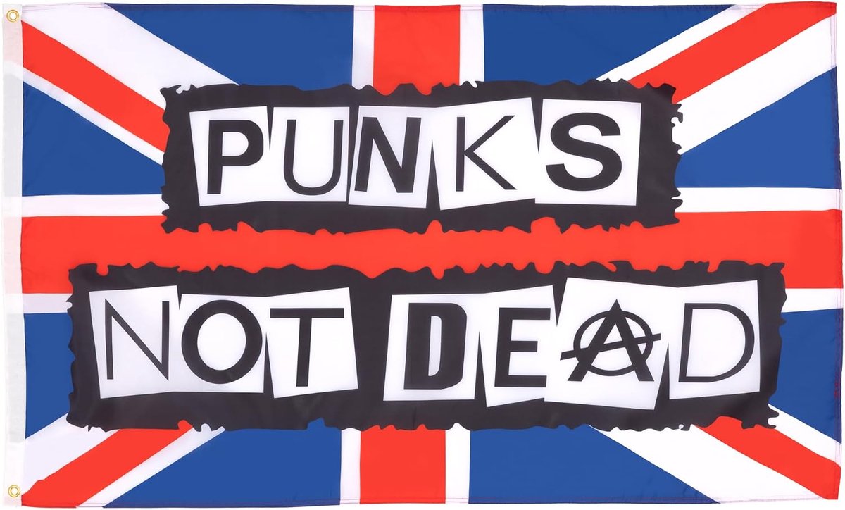 FLAG Vlag Punks not Dead 150x90 cm Polyester 100D 2 Ringen