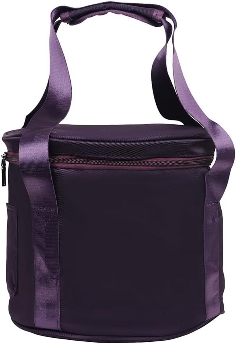 Dailygoods- Opbergtas Dubbele Laag - Draagtas voor Klankschaal - Draagbare Handgreep - Duurzaam Polyester/Katoen - 25 x 24 cm - Geschikt voor 8 inch K