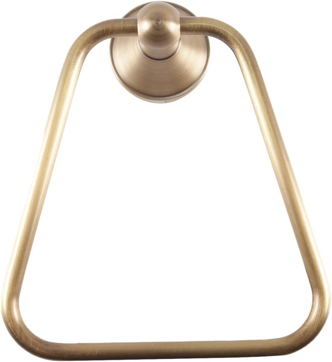 Dailygoods- Handdoekhouder duurzaam - Trapeziumvormig - Wandmontage - Geborstelde afwerking - Roestvrij - Voor badkamer/keuken - Handdoekring