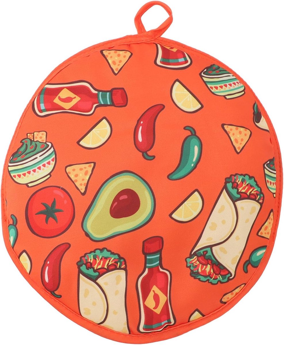 Dailygoods- Tortillawarmer 30 cm - Thermisch Geïsoleerd - Magnetronbestendig - Stoffen Houder - Voor Maïs/Meelwraps - Royale Opslagcapaciteit - Tortil