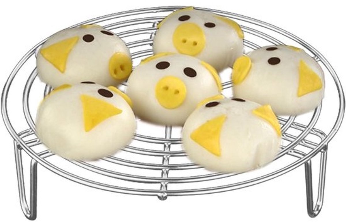 Stoomkookrek RVS - Stoominzet Pan - Gezond Koken - Optimale Stoomcirculatie - 20 x 4 cm - Zilverkleurig