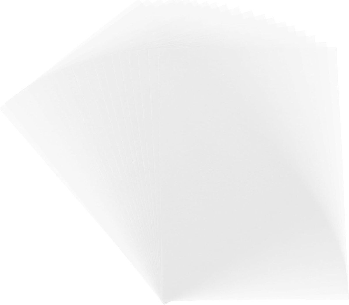Perkamentpapier, 40 vellen, wit, 21,9 x 15 cm, bedrukbaar perkamentpapier, doorschijnende perkamentvellen voor het afdrukken van bruiloftsuitnodigingen
