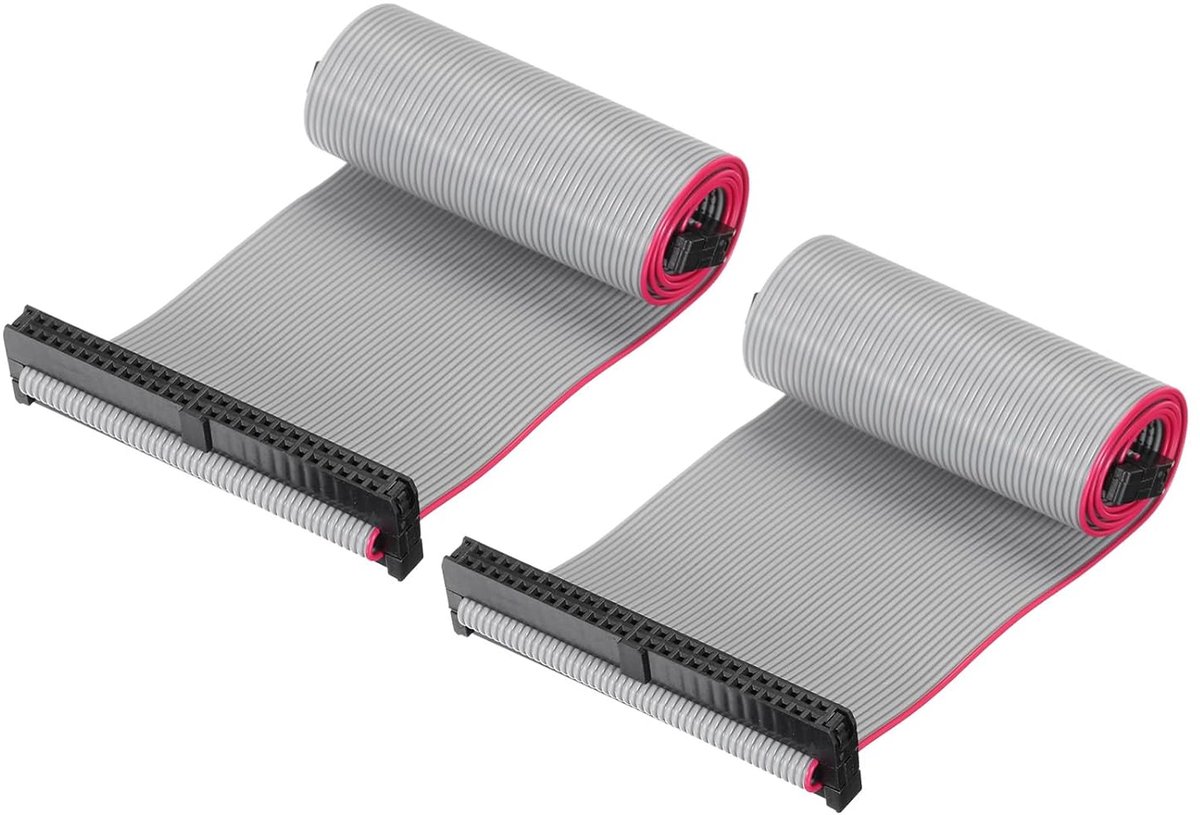 50-pins lintkabel, 2,0 mm Pitch FC naar FC stekker 30 cm lengte grijze jumper draad voor computer led-display DVD, 2 stuks