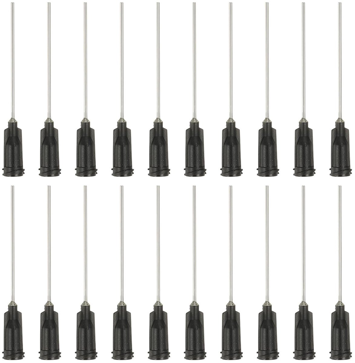 Doseernaalden, 52 stuks, 1,5 inch, industriële stomp, doseernaalden, met Luer Lock-naald voor het bijvullen van vloeibare inkt, lijm, olie, zwart