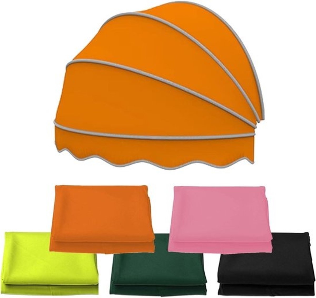 Deurluifel Koepelstijl - Terrasluifel Opvouwbaar - Regen en Zonwerend - Gegalvaniseerd Frame - 60-170 cm - Diverse kleuren