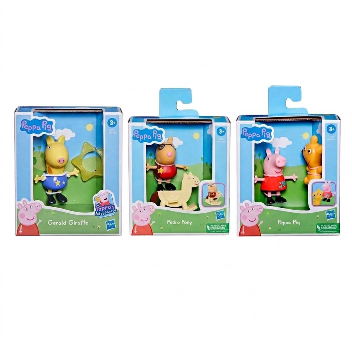 Peppa pig set of 3 characters Peppa, Gerald and Pedro