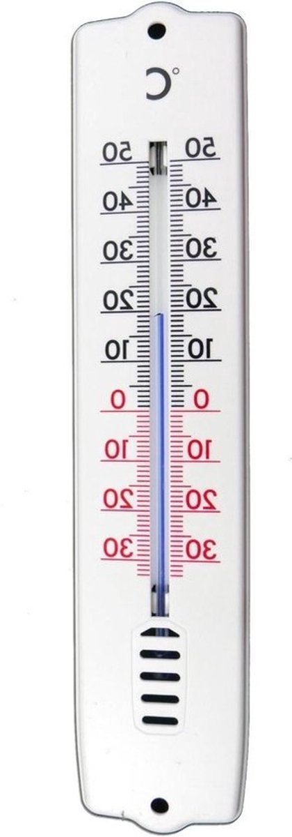 Buitenthermometer - Tuinthermometer Weerstation - Temperatuur Meten - Analoge Weergave - 200 mm Lengte - Wit