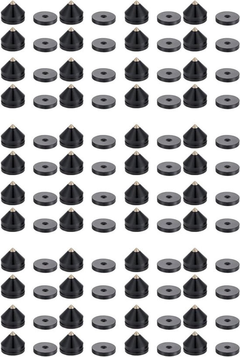Luidspreker Spikes - Voet Pads - Geluid Verbeteren - Trilling Minimaliseren - 48 Stuks - Zwart
