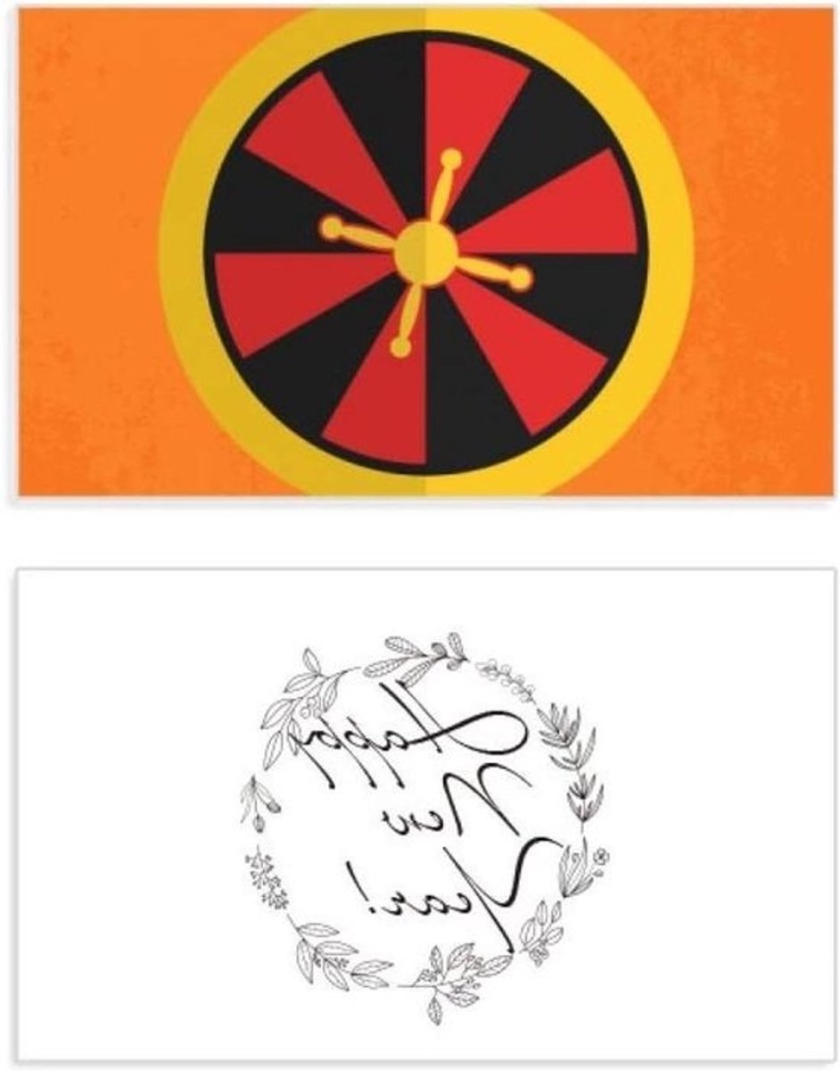 Nieuwjaarskaarten - Bedankkaartjes - Berichten Schrijven - Dubbelzijdig Bedrukbaar - 200 Stuks - Illustratie