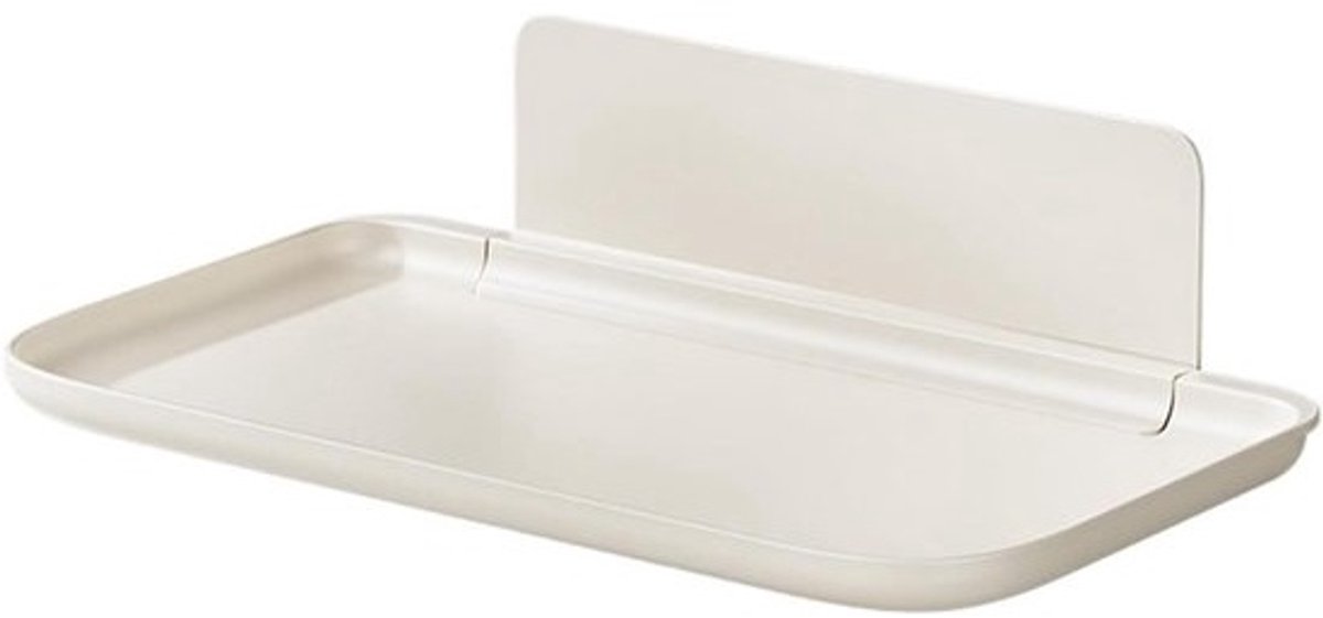 Opvouwbare Wandplank - Opvouwbaar rek - Ruimte Organiseren - Zonder Boren Montage - 28 x 16 x 7.5 cm - Wit