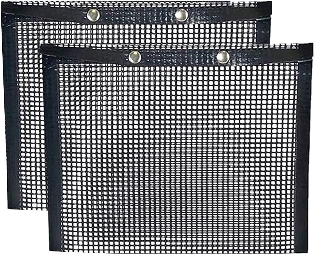 Dailygoods- Grillmesh Tas 2 Stuks - Anti-aanbak Bakzak - Herbruikbaar - Bestand Tegen Hoge Temperaturen - 24 x 14 cm - Voor Buiten Grillen - Grillzak