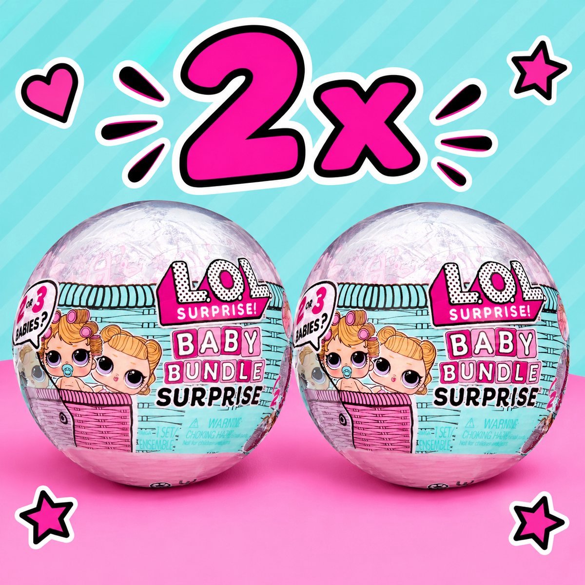 LoL Surprise! Baby Bundle Surprise babypoppen set van 2