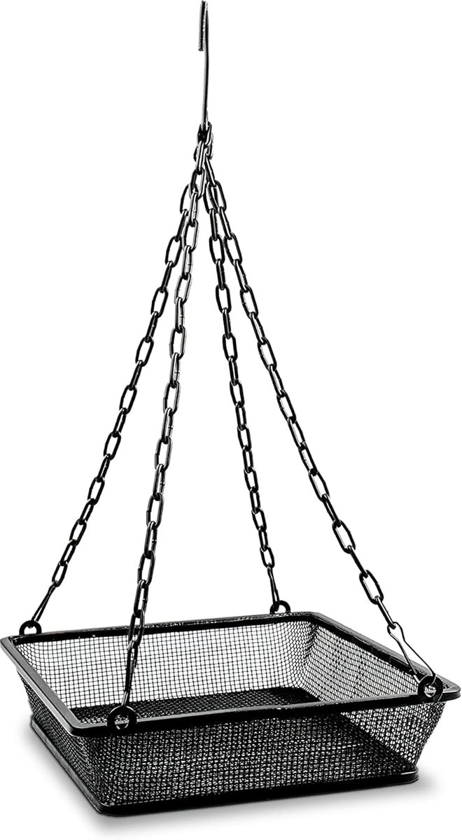 Abode Zwarte Opknoping Vogelvoeder Mesh Zaad Tray