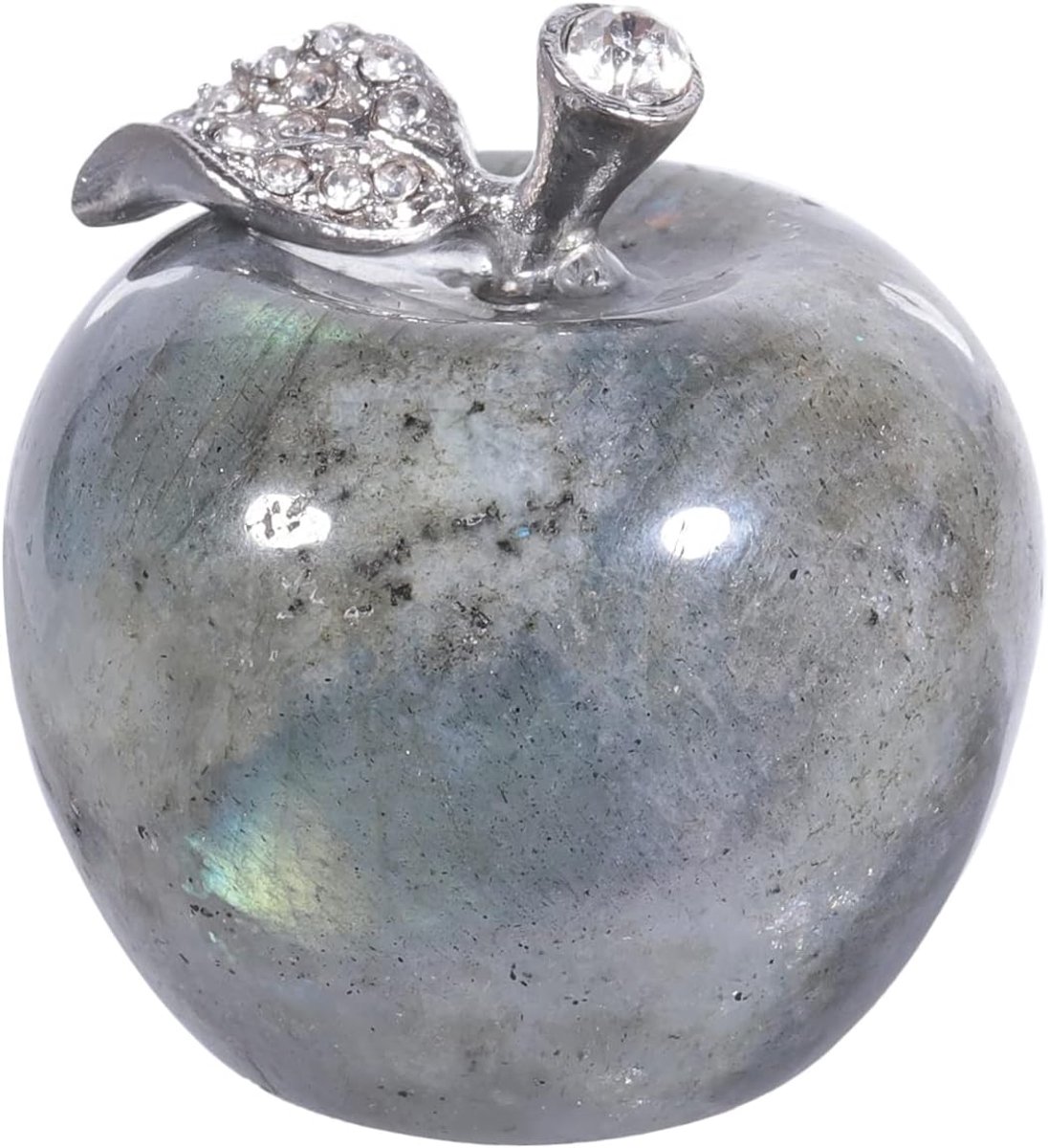 maansteen appel beeldje, genezing kristal figuur sculptuur thuis ornament bruiloft decoratie 3 cm