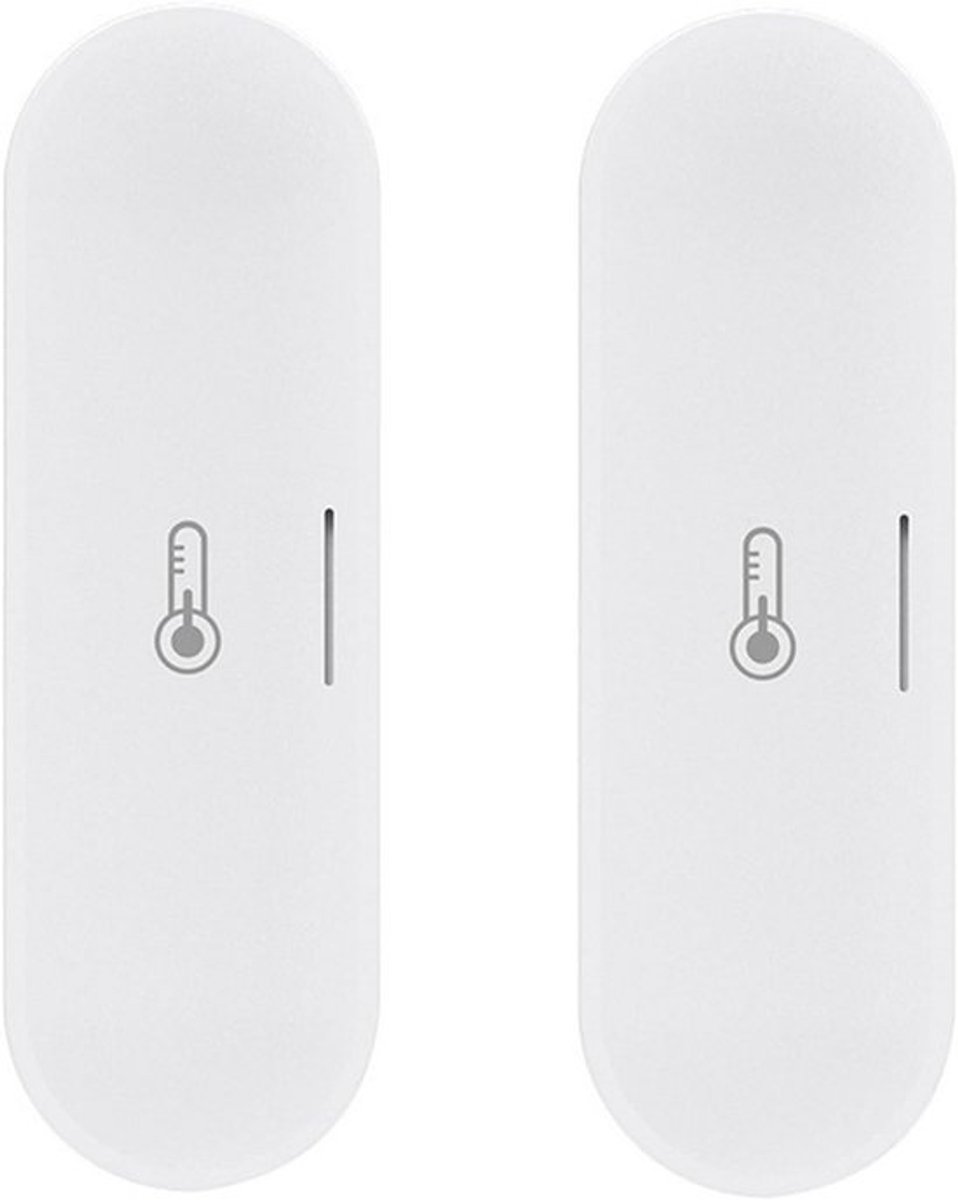 Slimme Temperatuur- en Vochtigheidssensor Set (2 stuks) voor Binnen en Buiten met ZigBee