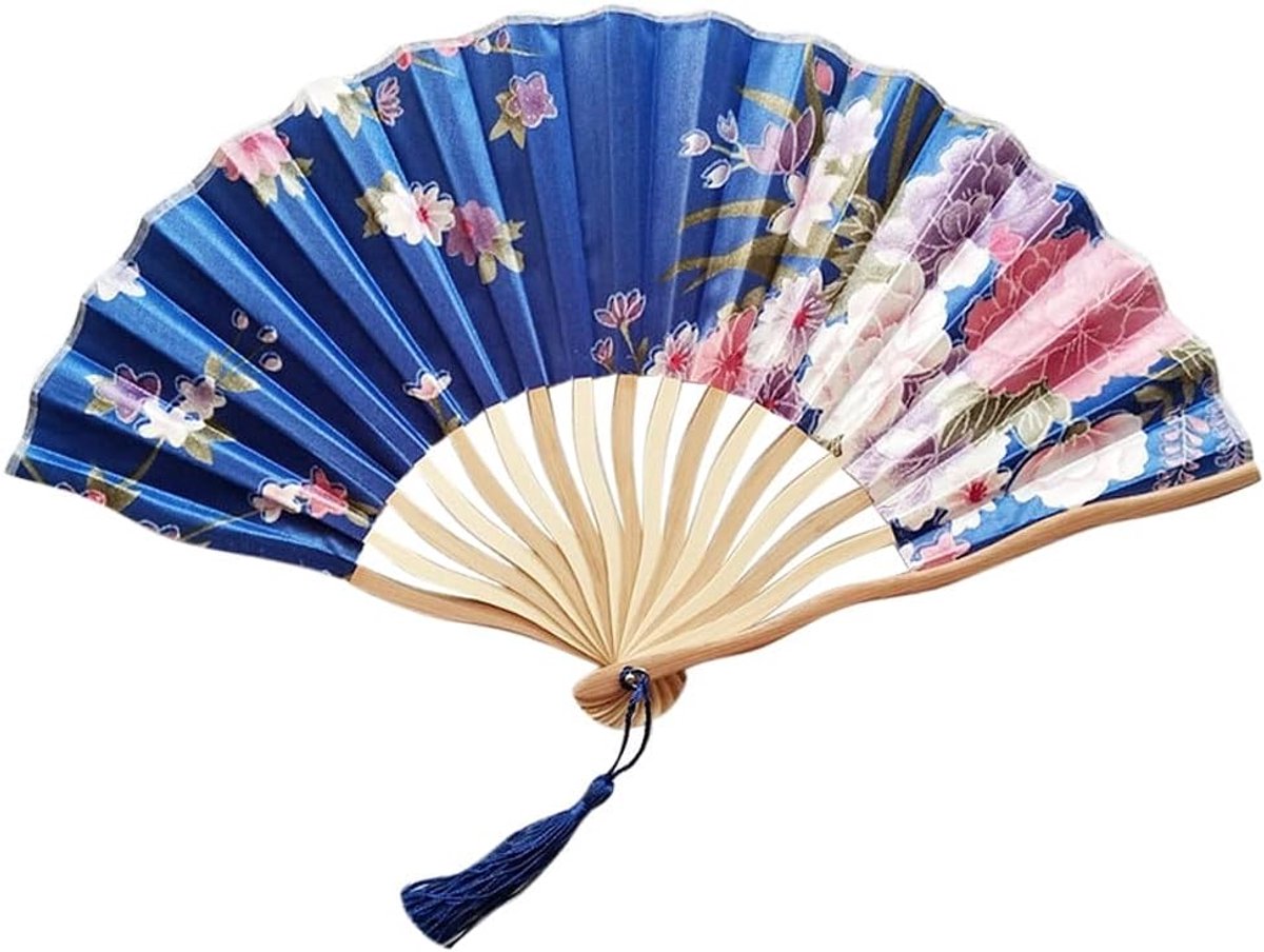 Chinese opvouwbare ventilator zomer hand gehouden fan bamboe papier vouwen decoratieve fan partij bruiloft decor dansprestaties rekwisers fans Handventilator (Color : G)