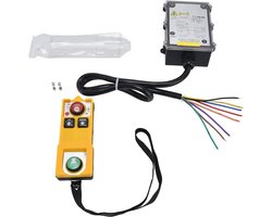 Radiografische Afstandsbediening Stop Start-knop 2-sleutel Hijskraan Kraanlift Draadloze Schakelaar ABS Shell 800MHz IP68 YU-2S Bedieningsafstand 100 Meter / 328.1ft(DC 24V)