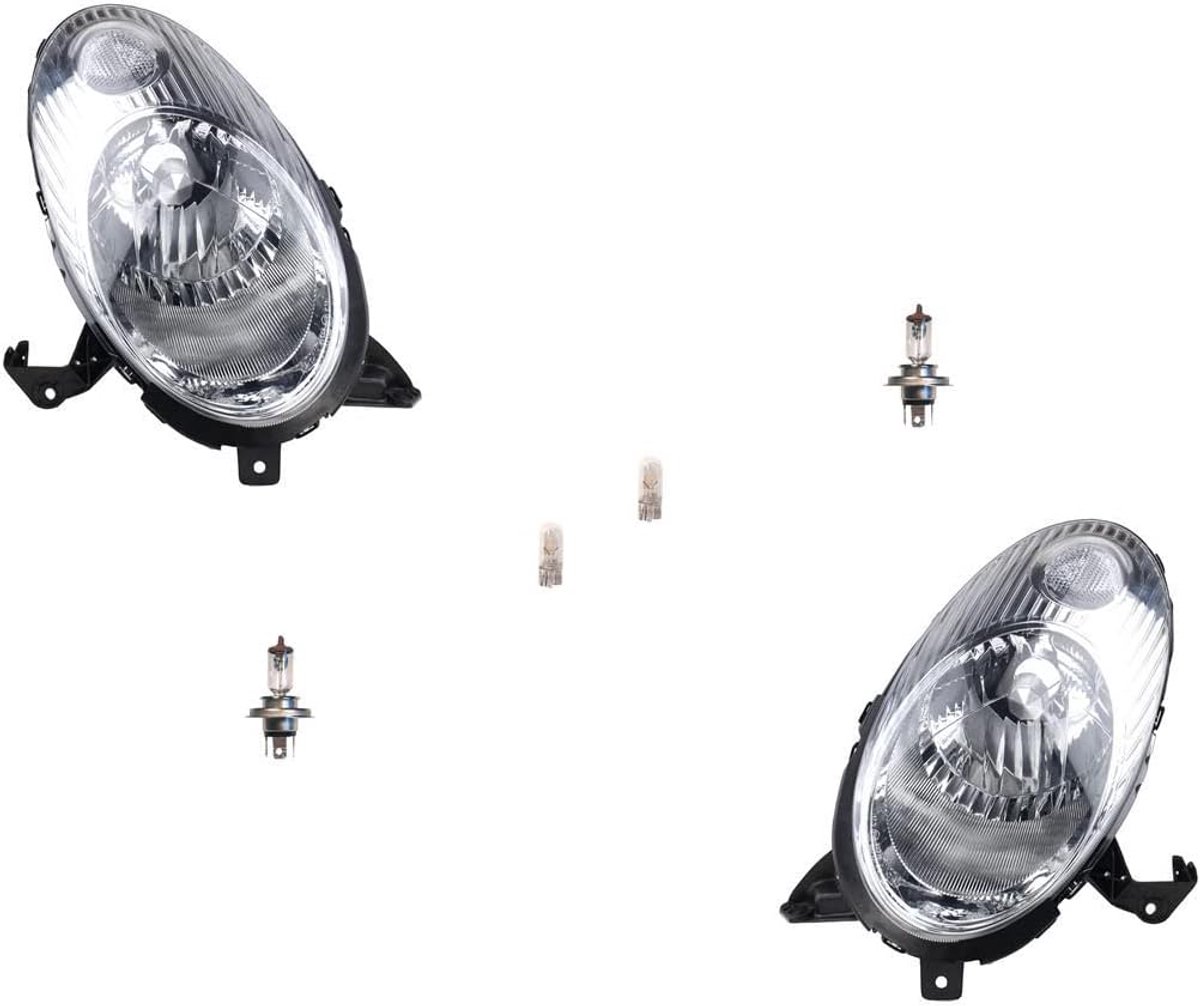 Koplampen Halogeen geschikt voor Nissan Micra K12 03-05 Lampenset Li. Re.