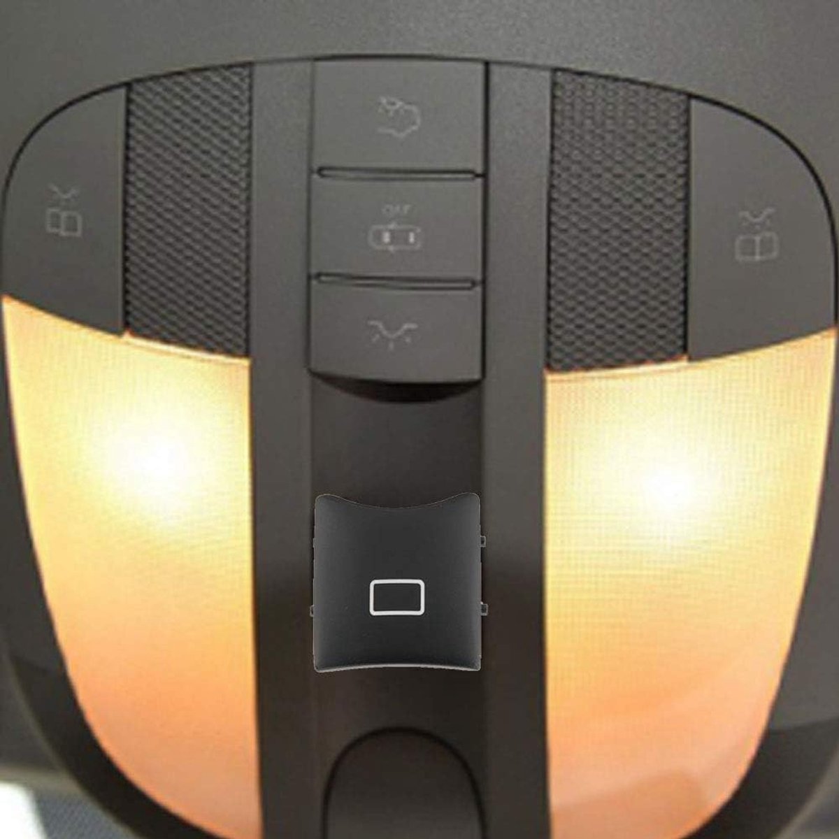 Auto Zonnedak Raamschakelaar Knop Cover Geschikt voor ML W164 W251 X164 16482071858K67 (Zwart)