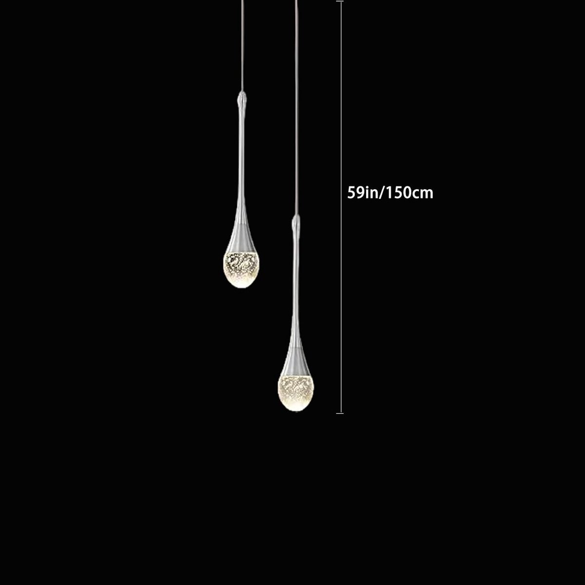kristal, zilver, waterdruppel, woonkamer, dimbaar, 150 cm, in hoogte verstelbaar, hanglamp, plafondlamp, geschikt voor slaapkamer, keukeneiland, hal, hal, 2 kroonluchters