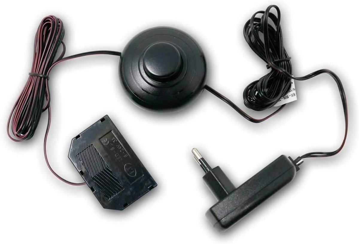 12V DC 6W, voetschakelaar, met 6-voudige verdeler, mini-stekkeraansluiting