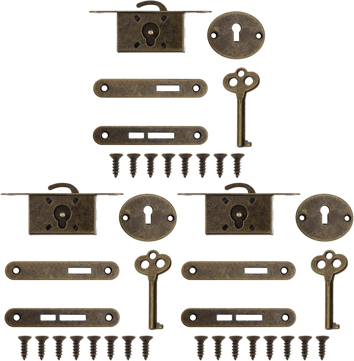 Dailygoods - Kast Lock - Decoratieve Sieraden Doos Slot - Antiek Brons - Vintage Meubels Lock - Ideaal voor Huizen en Winkels