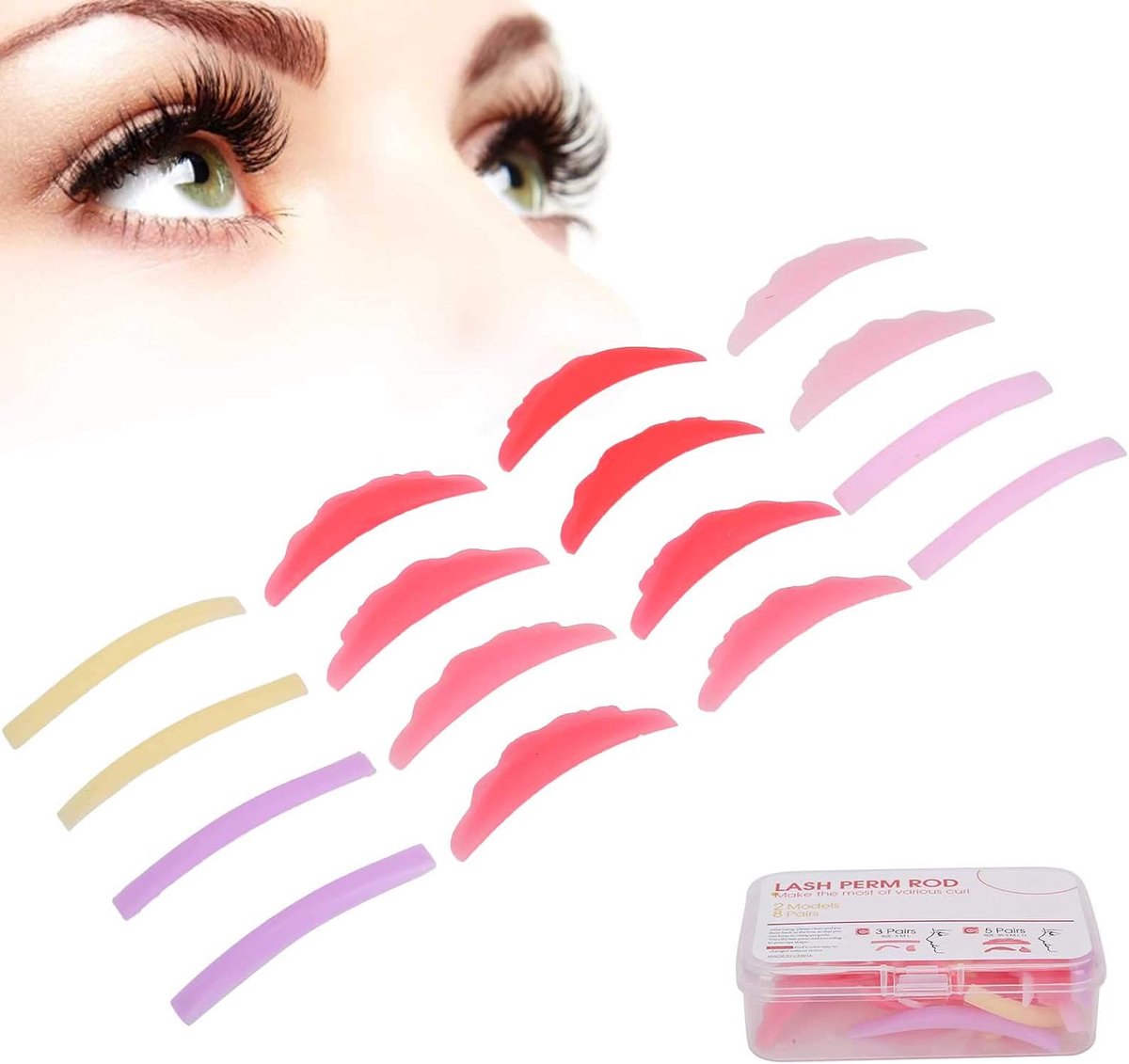 Dailygoods- Wimperpermanente Siliconen Pads - Wimperlifting Set - Herbruikbare Wimperlifting - Wimperlift Shields - Makeup Tools - Hoogwaardige Kwalit