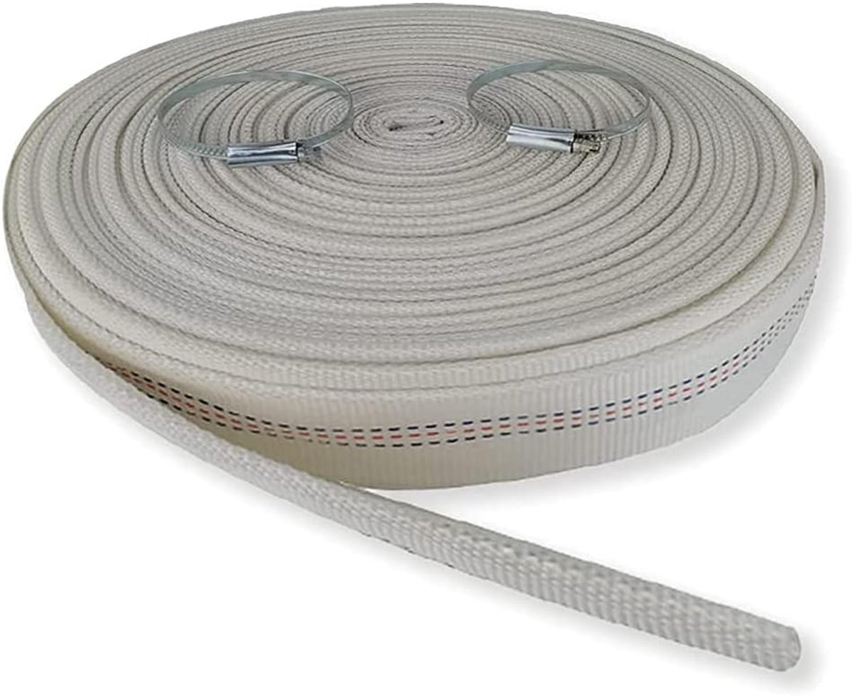 1,5 inch platte waterpompslang, 30 m brandverbinding, slang, irrigatie, waterpomp met aansluiting voor de buitenafvoer van de vijver