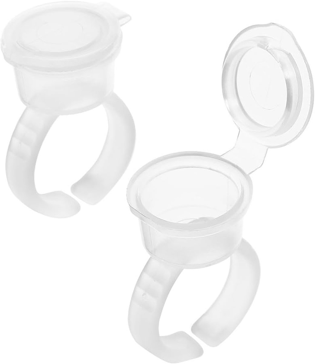 Dailygoods- Pigmentring 100st - Tattoo Inkt Houder - Inktringen - Bekers - Container - Deksel