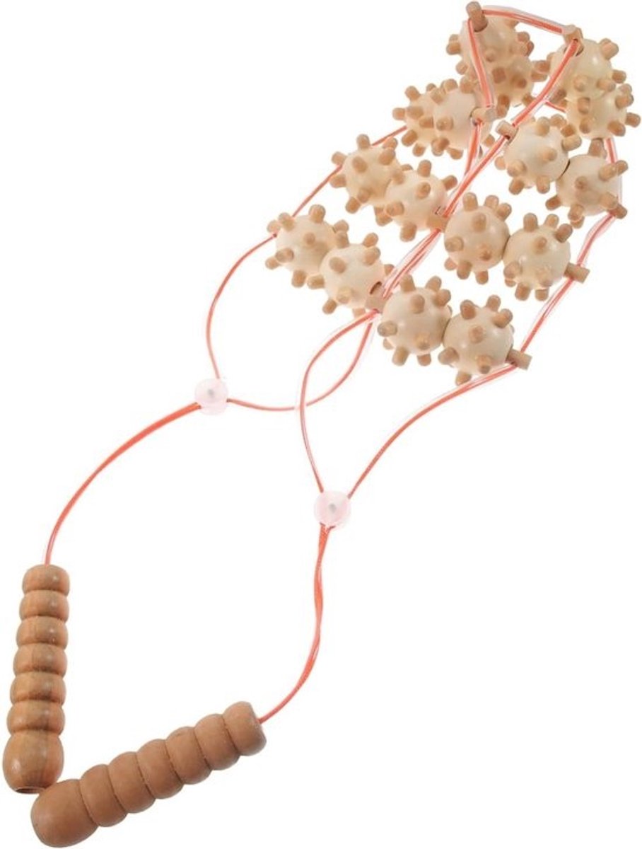 Houten Rugmassageapparaat - Massage Stick - Spierontspanning - Draagbaar Ontwerp - 102 cm - Lichtbruin